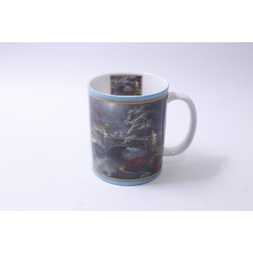Thomas Kincaid, Amal, 2004, Bridge Scene, River Coffee Cup, Tea Cup, Graphic, Ki